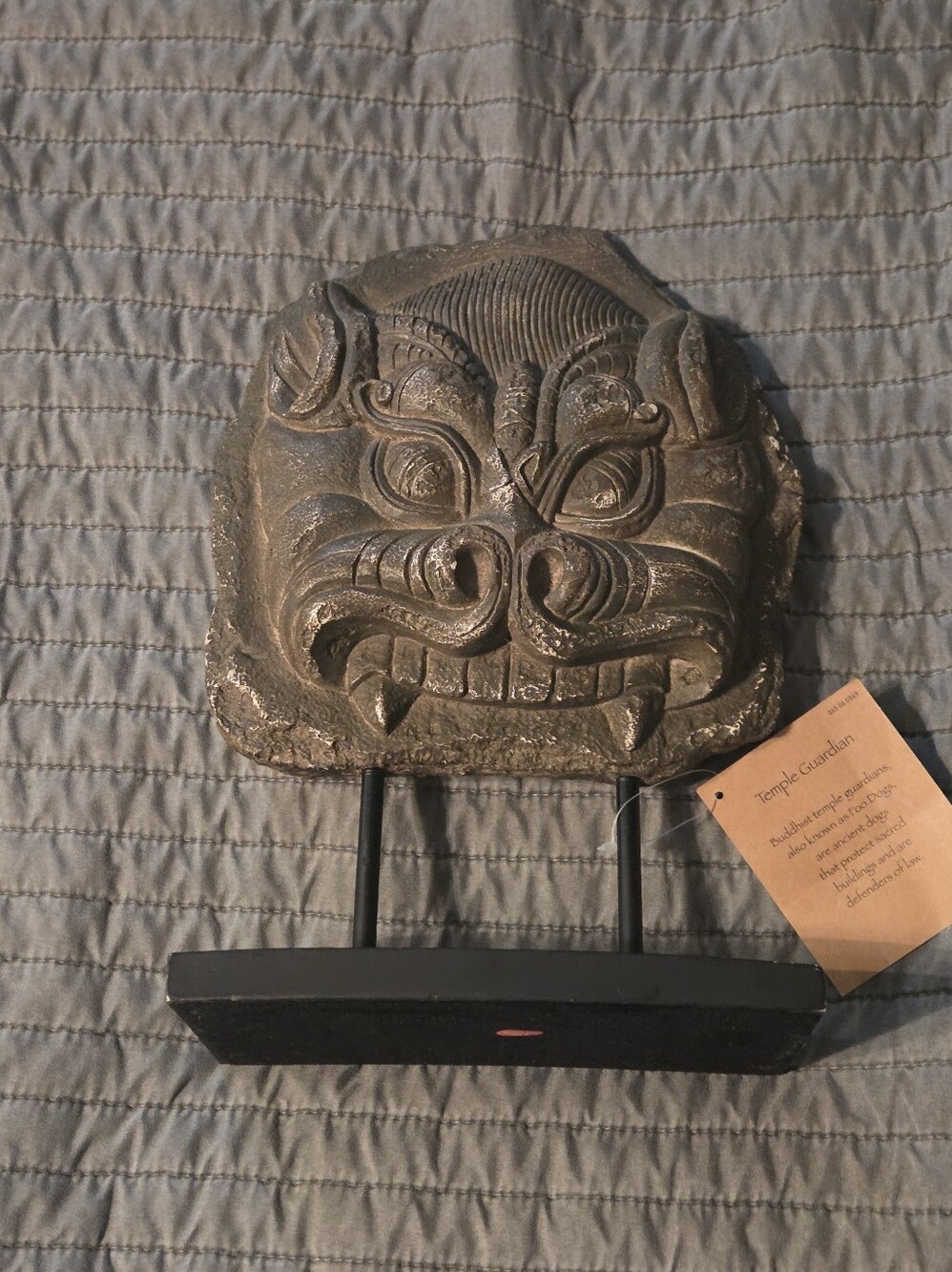 Temple Guardian Foo Dog Sculpture - Table Top, Home Art, Decor